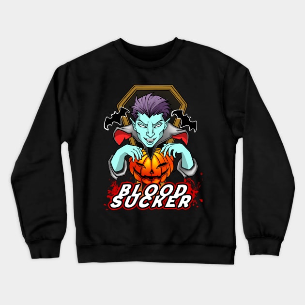 Blood Sucker Vampire Halloween Crewneck Sweatshirt by dnlribeiro88